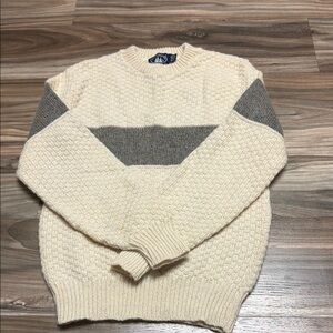 Vintage Boathouse Row Mens Strip Sweater Size M Wool Heritage